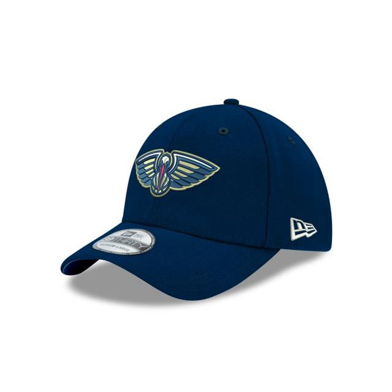 NBA New Orleans Pelicans Team Classic 39Thirty Stretch Fit (JEO5630) - Blue New Era Caps